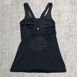 LULULEMON CrissCross Racerback Built in Sports Bra Cami Mesh Back Tank Top